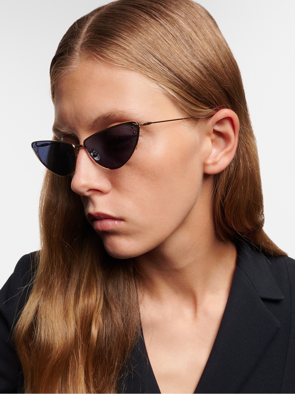 DIOR MissDior B1U Gunmetal/Blue Cat Eye Sunglasses